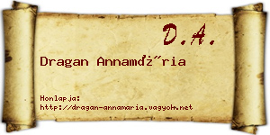 Dragan Annamária névjegykártya