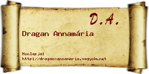 Dragan Annamária névjegykártya